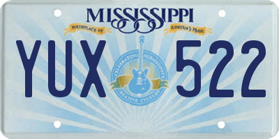 MS license plate YUX522