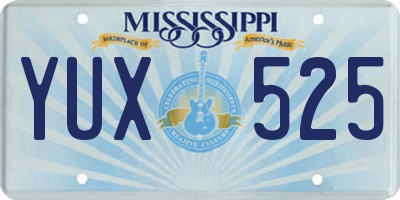 MS license plate YUX525