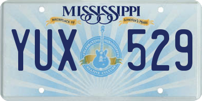 MS license plate YUX529