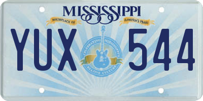 MS license plate YUX544