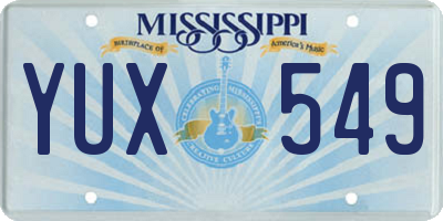 MS license plate YUX549