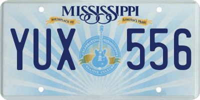 MS license plate YUX556