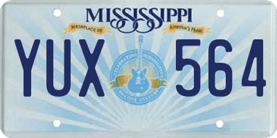 MS license plate YUX564