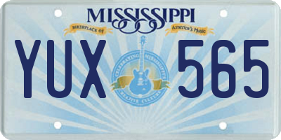 MS license plate YUX565