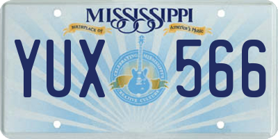MS license plate YUX566