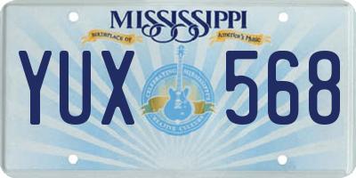 MS license plate YUX568