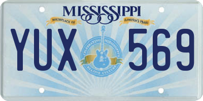 MS license plate YUX569