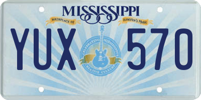 MS license plate YUX570