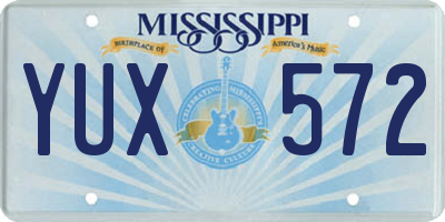 MS license plate YUX572