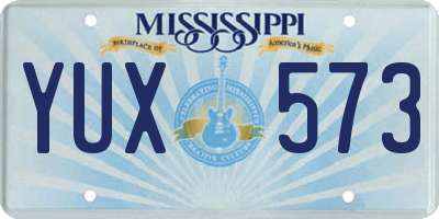 MS license plate YUX573