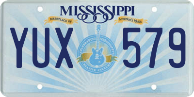 MS license plate YUX579