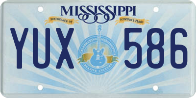 MS license plate YUX586