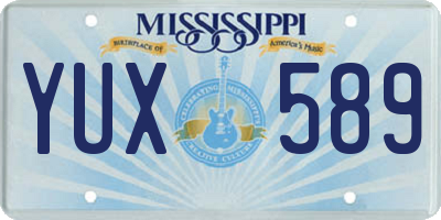 MS license plate YUX589