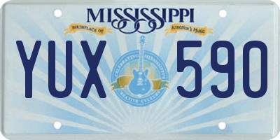 MS license plate YUX590