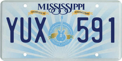 MS license plate YUX591