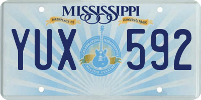 MS license plate YUX592