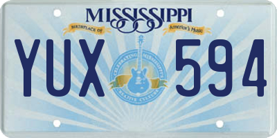 MS license plate YUX594