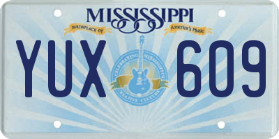 MS license plate YUX609