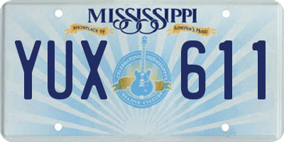 MS license plate YUX611