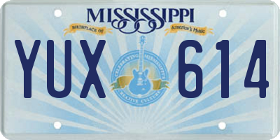 MS license plate YUX614
