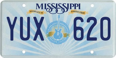 MS license plate YUX620