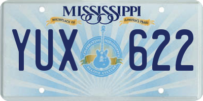 MS license plate YUX622