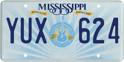 MS license plate YUX624