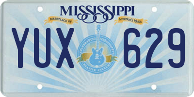 MS license plate YUX629