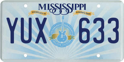 MS license plate YUX633