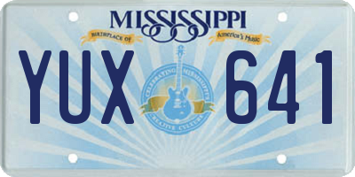 MS license plate YUX641