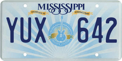 MS license plate YUX642