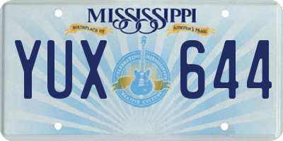 MS license plate YUX644