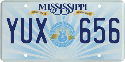 MS license plate YUX656