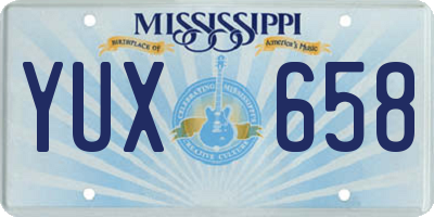 MS license plate YUX658
