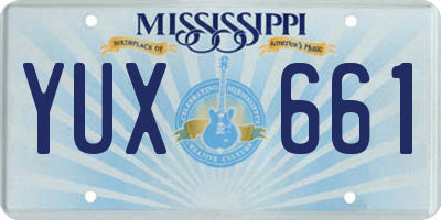 MS license plate YUX661