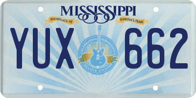 MS license plate YUX662