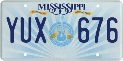 MS license plate YUX676