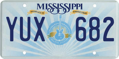 MS license plate YUX682