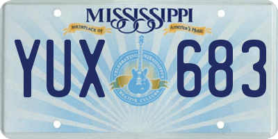 MS license plate YUX683