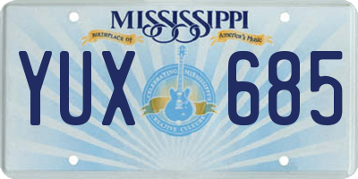 MS license plate YUX685