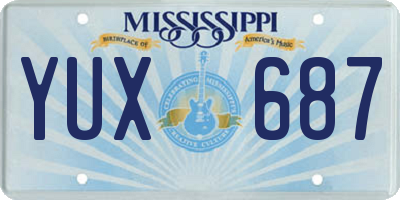 MS license plate YUX687