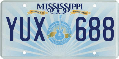 MS license plate YUX688