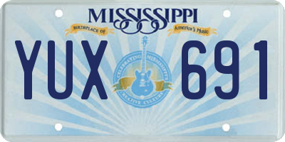 MS license plate YUX691