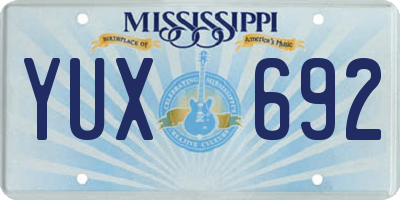 MS license plate YUX692