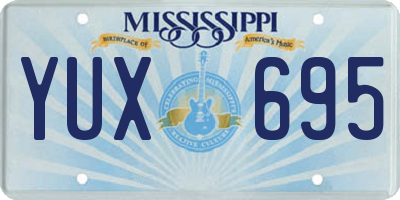 MS license plate YUX695