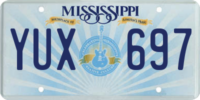 MS license plate YUX697