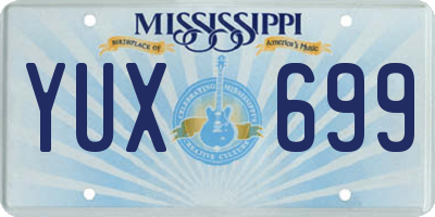 MS license plate YUX699