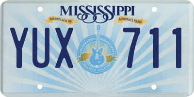 MS license plate YUX711