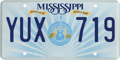 MS license plate YUX719