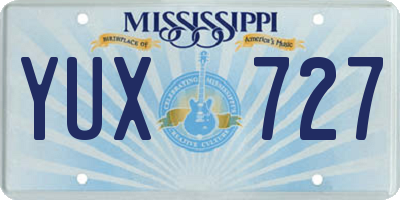 MS license plate YUX727